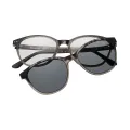 Joanna - Cat-eye Demi-grey Clip On Sunglasses for Women